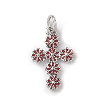 Brass Enamel Pendants KK-A273-02P-01-1