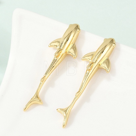 Brass Stud Earrings EJEW-C134-03G-1
