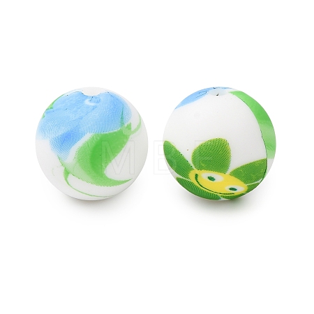 Food Grade Eco-Friendly Printed Silicone Beads SIL-A013-01A-27-1
