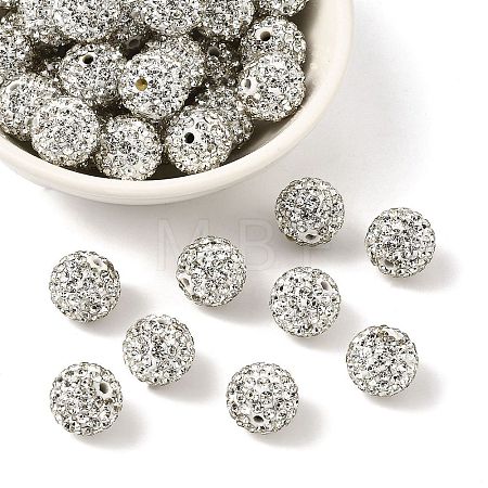 Polymer Clay Rhinestone Beads RB-C1438-12mm-A01-1