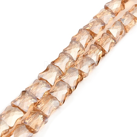 AB Color Plated Transparent Glass Beads Strands EGLA-P051-06A-A06-1