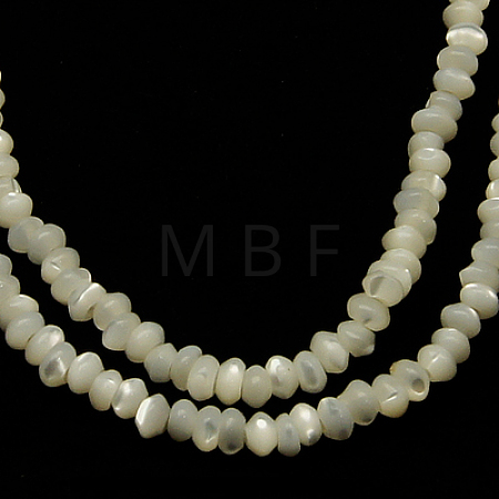 Natural White Shell Beads Strands X-SSHEL-L034-1-1