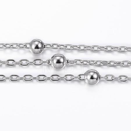 Tarnish Resistant 304 Stainless Steel Cable Chains CHS-H009-09P-1