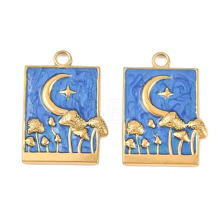304 Stainless Steel Enamel Pendants STAS-K293-19G-02-1