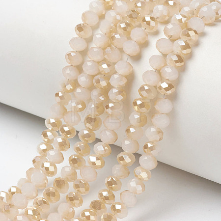 Electroplate Glass Beads Strands EGLA-A034-J2mm-K07-1