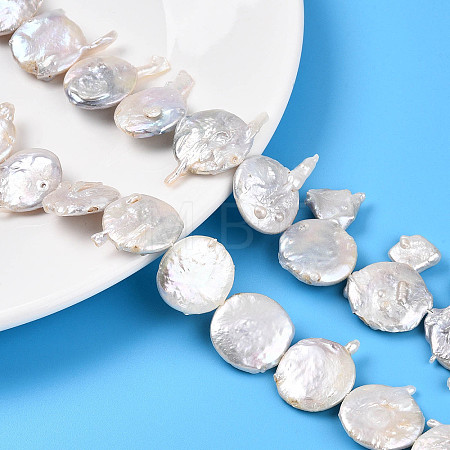 Natural Baroque Keshi Pearl Beads Strands PEAR-S018-06F-01-1