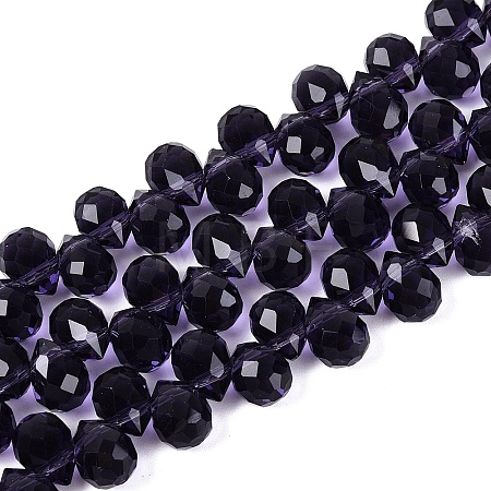 Transparent Glass Beads Strands GLAA-Q116-01A-B20-1