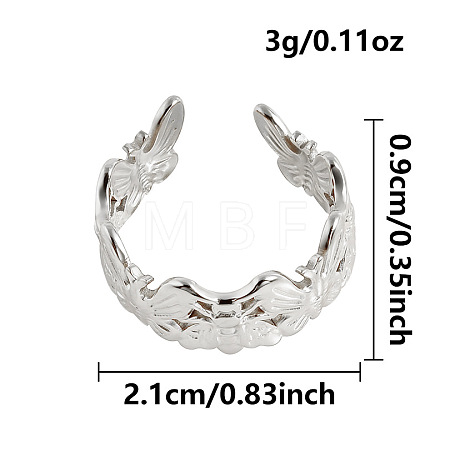 Ocean Animals 304 Stainless Steel Cuff Open Rings OU3325-7-1