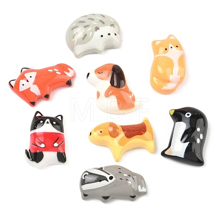 Animal Theme Opaque Resin Cabochons RESI-C071-01-1