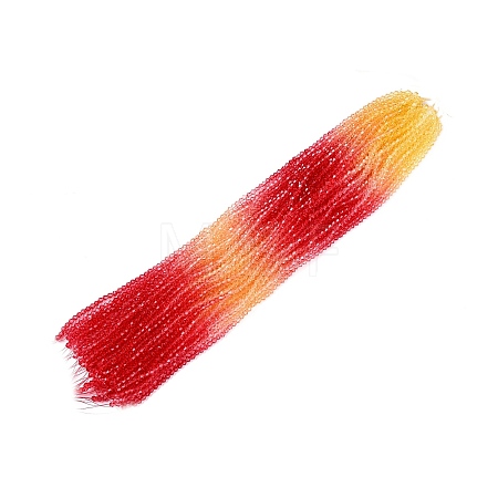 Gradient Color Baking Paint Glass Bead Strands DGLA-A039-T2mm-A03-1