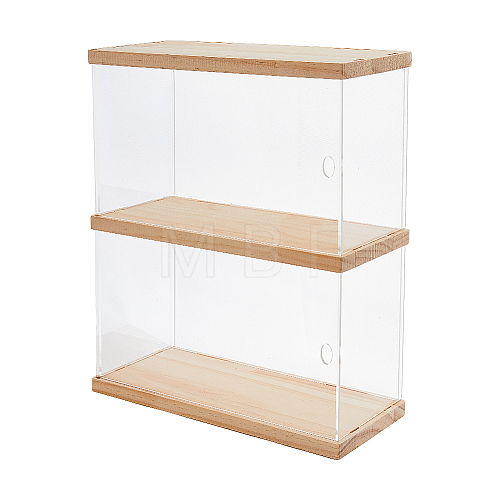 2-Tier Transparent Acrylic Minifigures Display Case ODIS-WH0043-24B-1