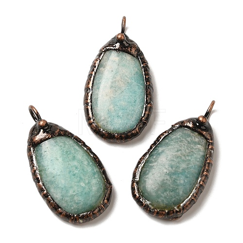 Natural Amazonite Pendants G-K381-05R-01-1