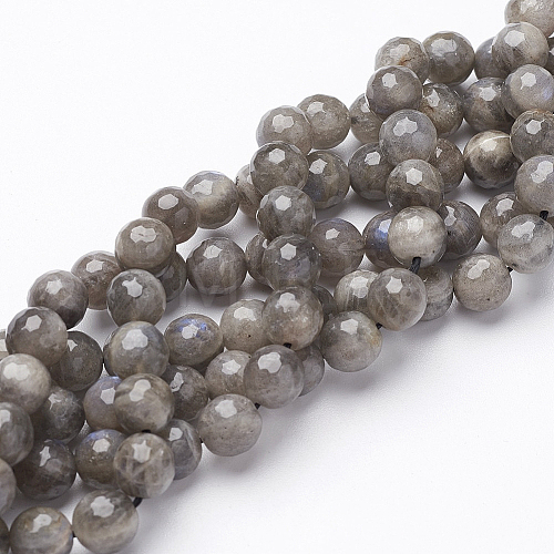 Natural Labradorite Beads Strands G-D136-6mm-11-1