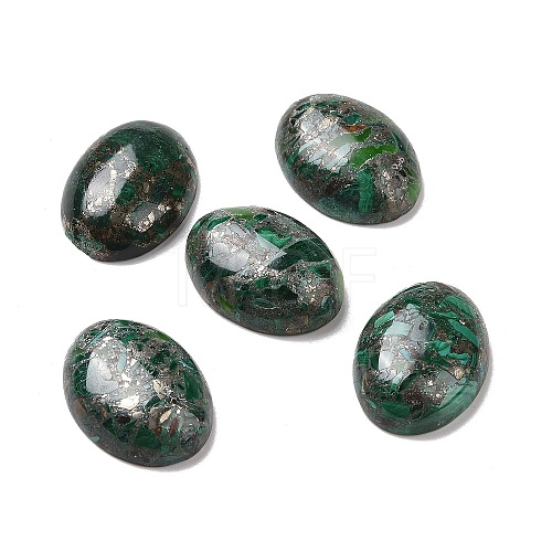 Natural Malachite Cabochons G-E464-42O-1