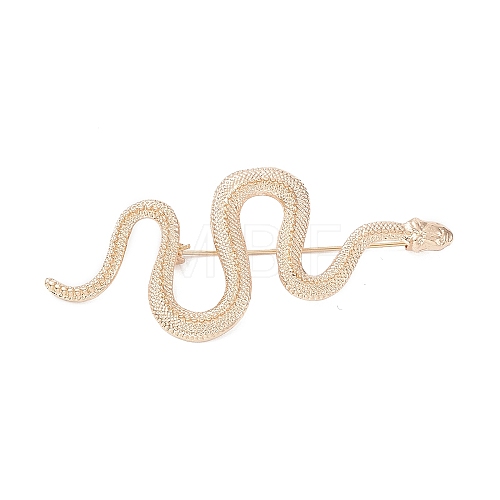 Alloy Snake Brooch Pin JEWB-M027-04KCG-1