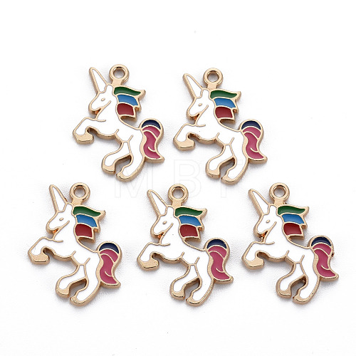 Alloy Enamel Pendants ENAM-N055-024C-NR-1