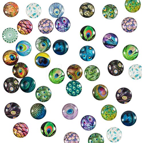 Flatback Glass Cabochons for DIY Projects GGLA-PH0005-09B-1