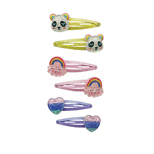 3 Pairs 3 Styles Cute Children's Hair Clips PW-WG4041C-06-1