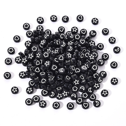 Opaque Acrylic Beads MACR-YW0001-18C-1