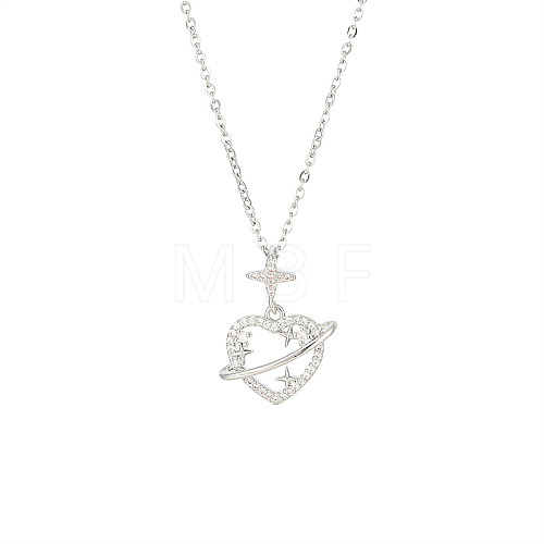 Brass Pave Crystal Rhinestone Pendant Necklaces for Wowen GP4865-2-1
