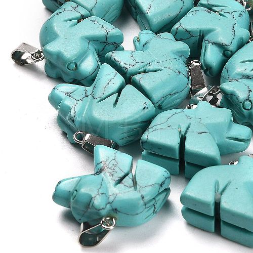 Synthetic Turquoise Pendants G-B127-02P-07-1