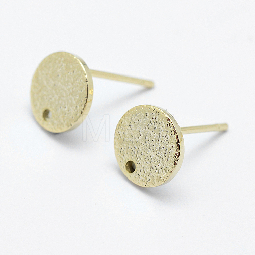 Brass Stud Earring Findings KK-F728-22G-NF-1