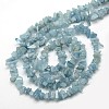 Natural Aquamarine Chip Beads Strands G-L154-19-3
