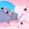 1Bag Sunflower & Round Silicone Focal Beads SIL-TA0003-42-7