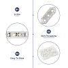 100Pcs 3-Hole Iron Grade A Rhinestone Bridge Spacers RB-SW0001-02-5