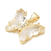 Brass Micro Pave Clear Cubic Zirconia Pendants CU-CBA83A6-05G-13-2