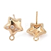 Brass Pave Clear Cubic Zirconia Stud Earring Findings KK-N256-02G-E-2