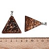 Natural Tree Bark Agate Pendants G-Q606-12-3