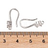 Rack Plating Brass Cubic Zirconia Earring Hooks KK-S374-05P-07-3