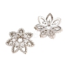 Christmas Brass Clear Cubic Zirconia Beads KK-B186-04P-2