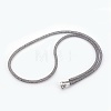Brass Mesh Chain Necklaces NJEW-F241-01B-D-1