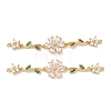 Brass Pave Cubic Zirconia Connector Charms KK-Z139-02G-2
