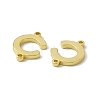 Rack Plating Brass Letter Connector Charms KK-C007-38G-C-3