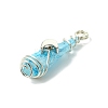 2Pcs Electroplated Natural Quartz Crystal Dyed Copper Wire Wrapped Pendants PALLOY-JF03166-02-4