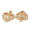 Brass Micro Pave Cubic Zirconia Pendants ZIRC-I063-05G-3