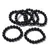 Natural Tourmaline Round Beads Stretch Bracelets for Women BJEW-Z158-03E-02-4