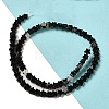 Dyed & Heated Natural Black Agate Beads Strands G-G085-B42-01-2