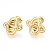 Ion Plating(IP) 304 Stainless Steel Stud Earrings EJEW-P258-26G-1