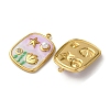 304 Stainless Steel Enamel Pendants STAS-L299-18G-03-2