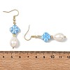Shell Pearl & Porcelain Beads Dangle Earrings EJEW-JE07202-6