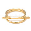 Ion Plating(IP) 304 Stainless Steel Column Bar Finger Ring for Women RJEW-I096-08G-2