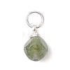 Natural Colorful Tourmaline Dice Charms PALLOY-JF04871-3