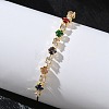 Brass Micro Pave Cubic Zirconia Cuff Bangles KK-D112-02G-1