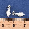 925 Sterling Silver Shell Shape Charms STER-I023-01S-02-3