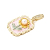Brass Enamel Pendants LS-KK-F886-01G-08-2