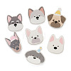 7Pcs 7 Colors Cartoon Dog Acrylic Brooch JEWB-TA0001-37-2